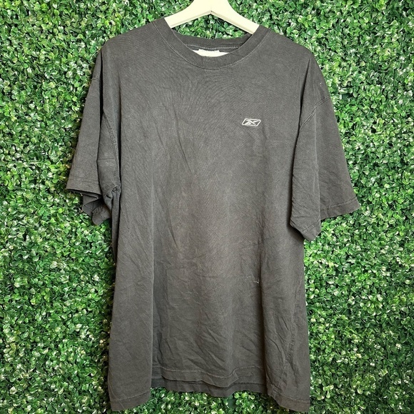 Vintage VTG Black Reebok Mens XL Stitched Logo Short Sleeve Size XL Activewear - Picture 2 of 5